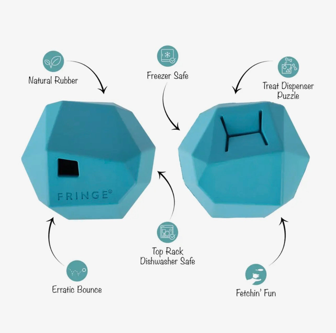 Having A Ball Blue Rubber Dog Toy