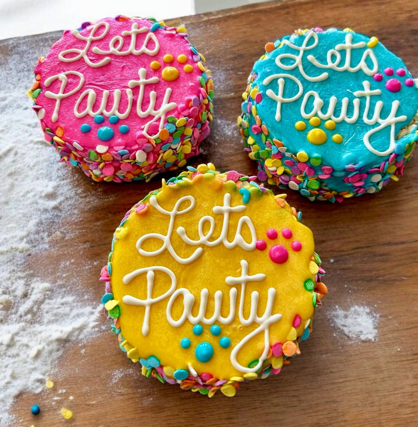 Colorful Confetti Doggie Cake Treat