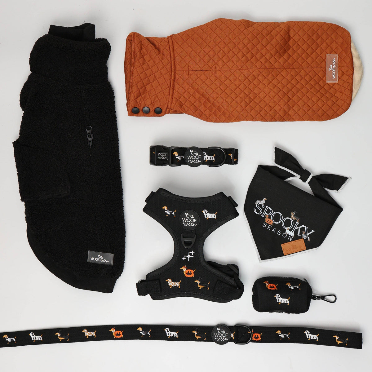 Dachshund Sweater - Rust Quilted Turtleneck Sweater
