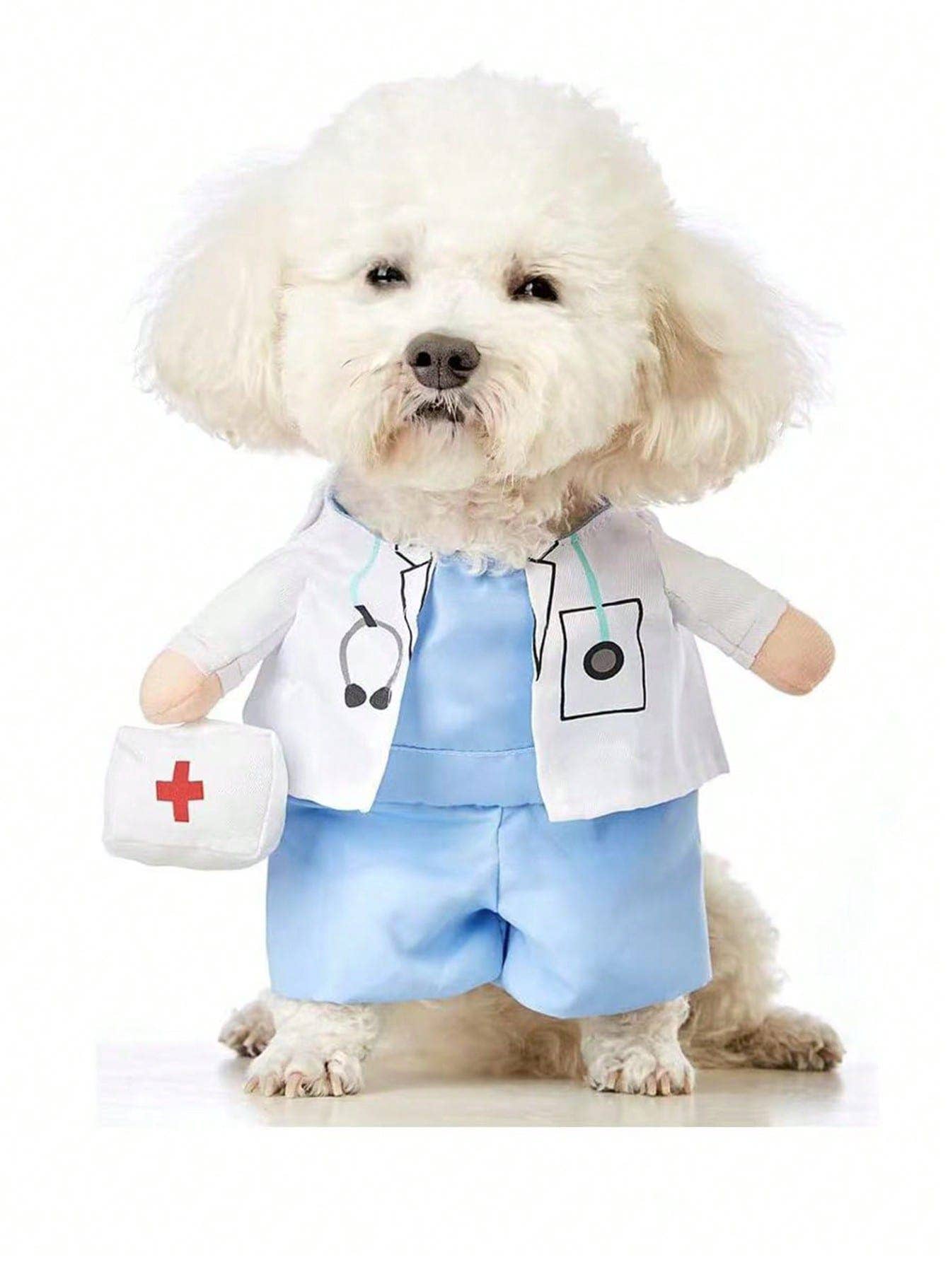 Halloween Funny Pet Costume, Veterinarian Standing Outfit, Pet Transformation Clothes, Silly Upright Dress For Dogs And Cats, Pet Photography Props, Pet Cosplay Apparel, Halloween Party Outfit