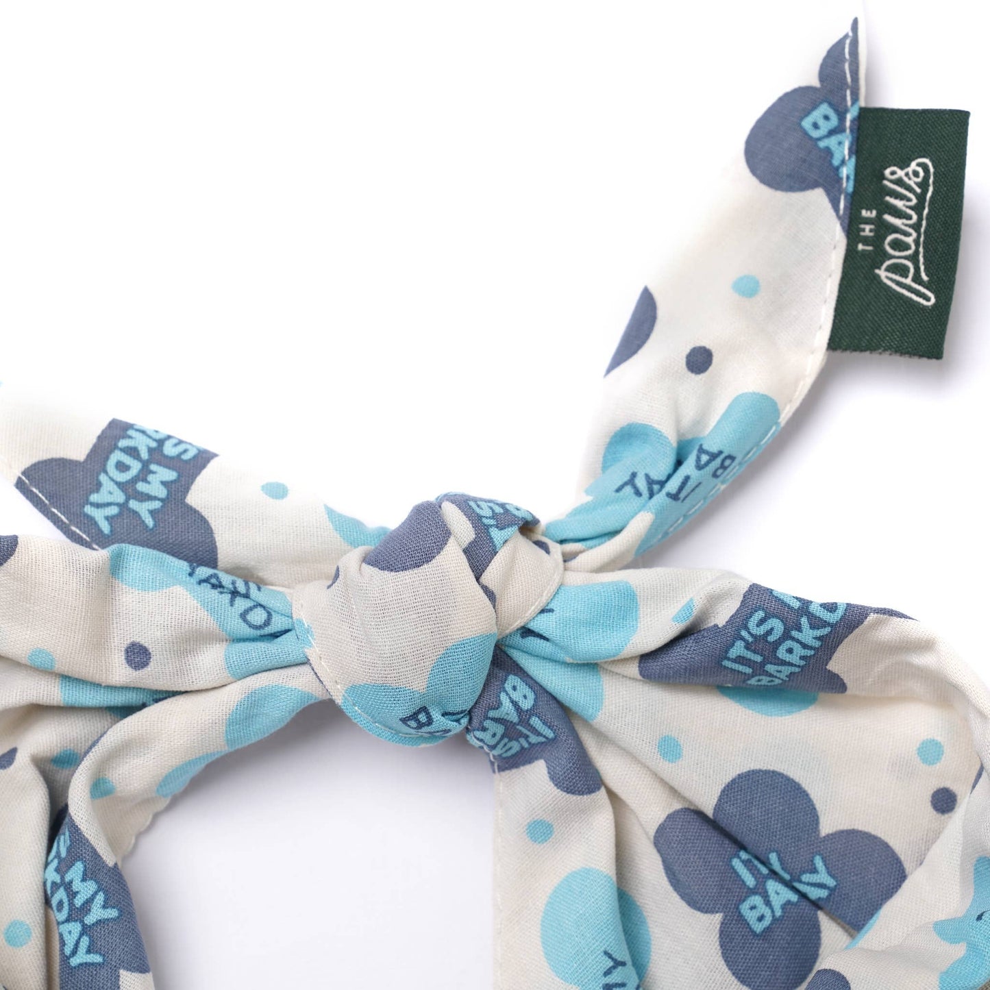 Let's Pawty in Blue Birthday Dog Bandana