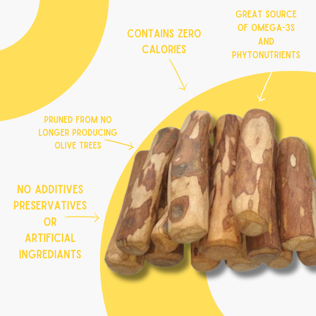 NEW Olive Wood chews! 100% natural chews from repurposed oli