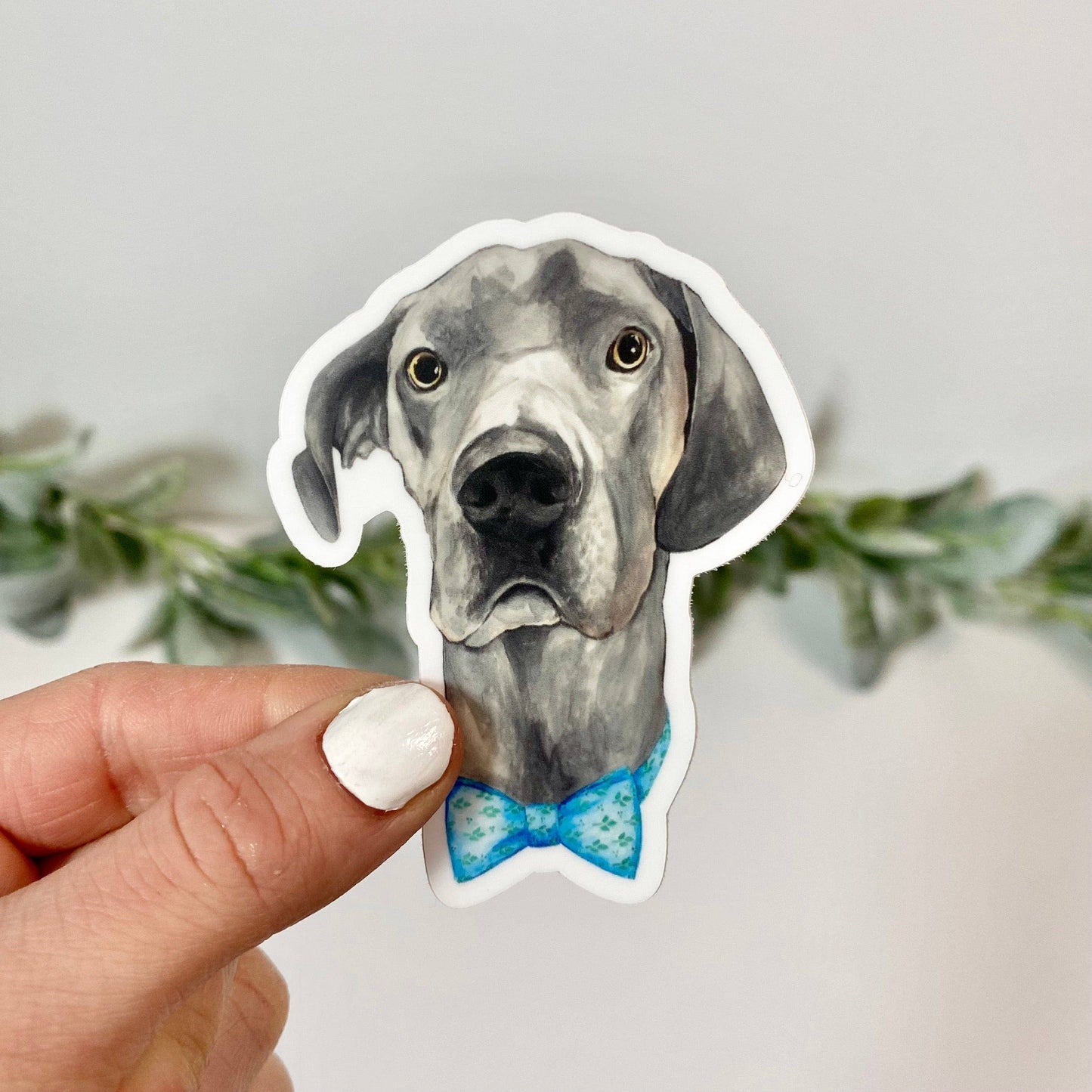 Great Dane With Bow Tie Sticker