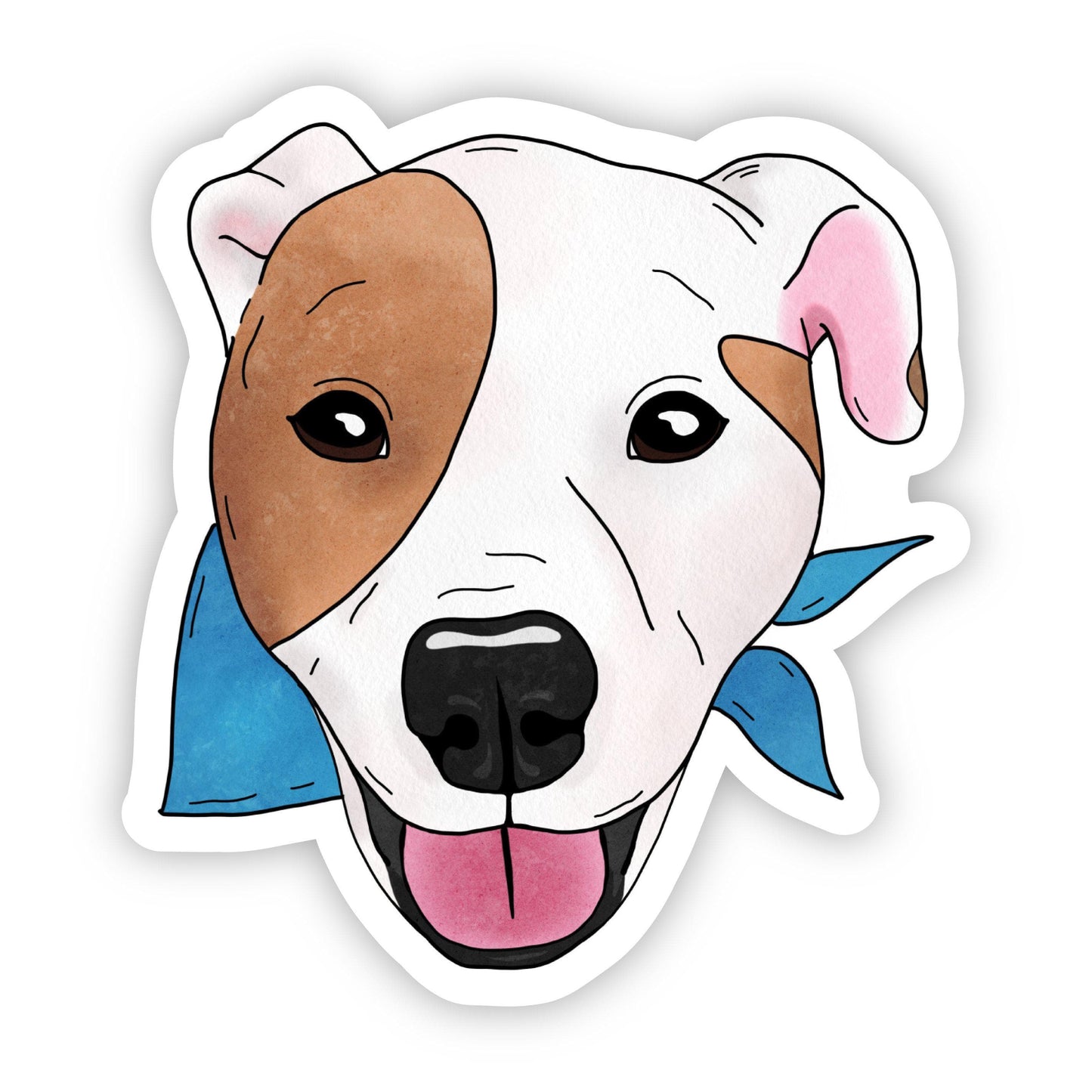 Dog With Blue Bandana Sticker