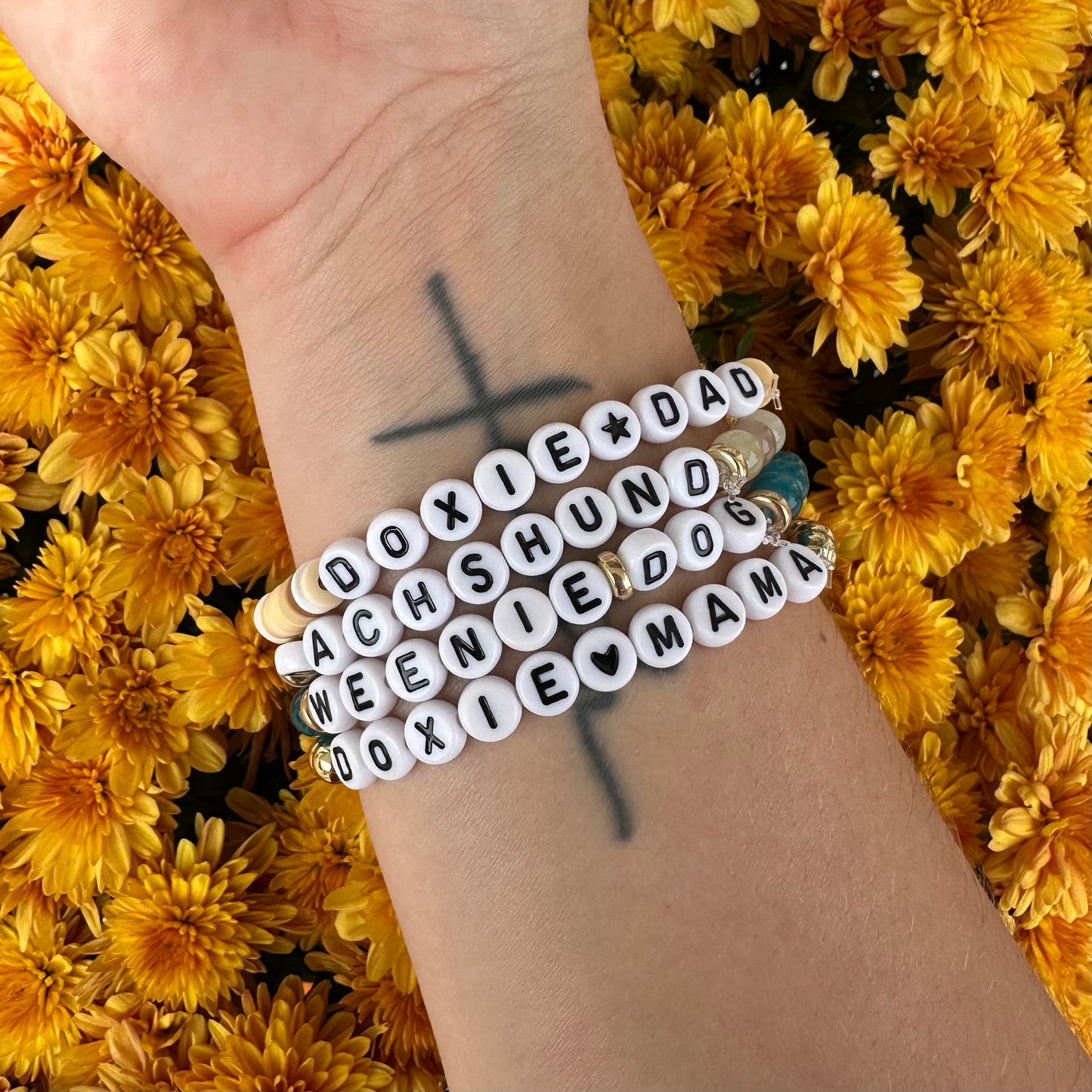 Dachshund Word Bracelet