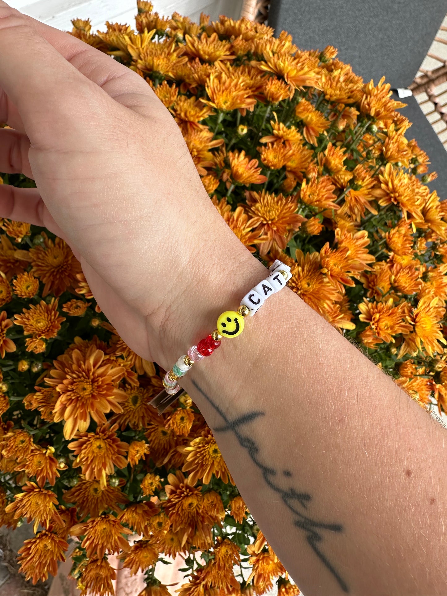 Cat Mom Word Bracelet
