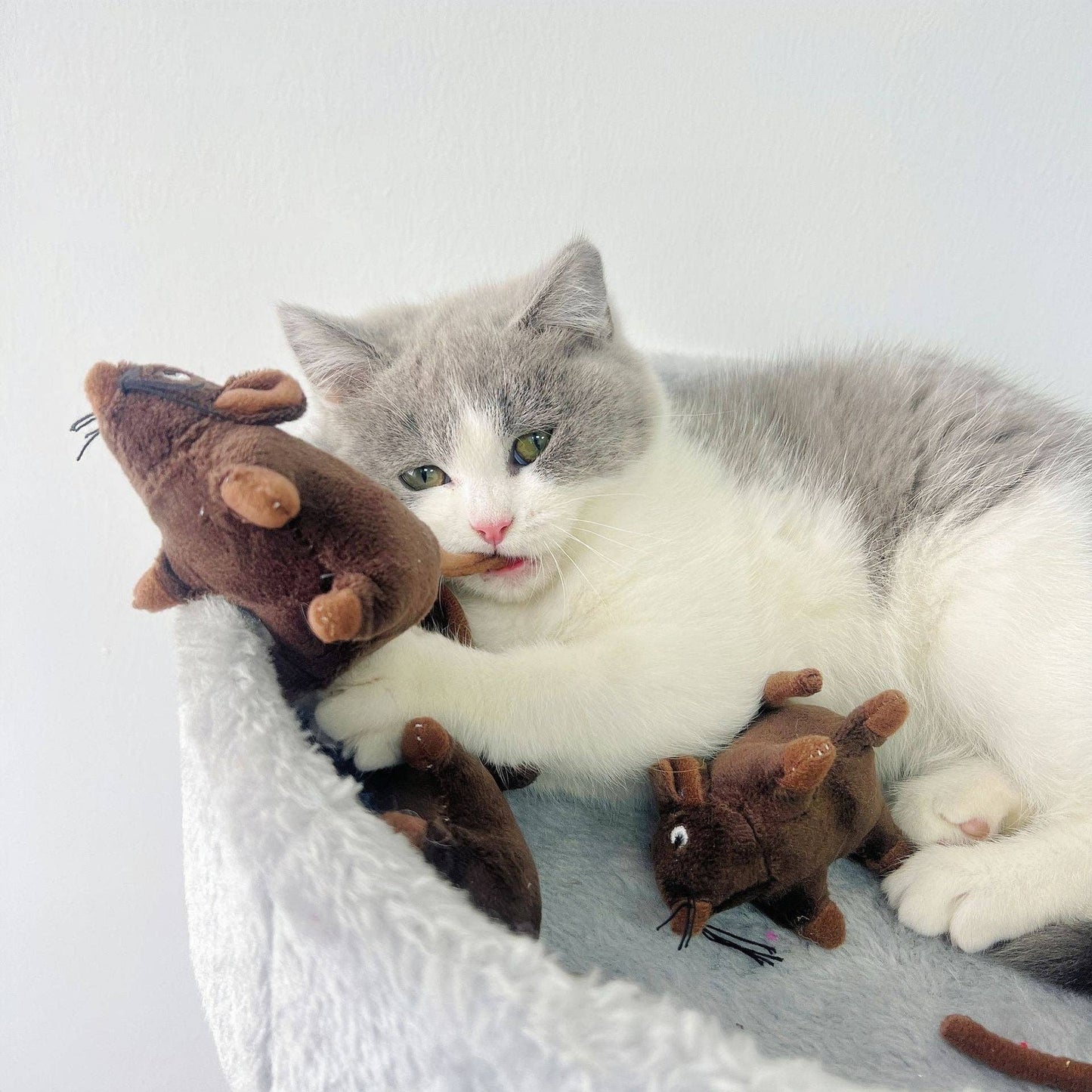 Brown Mouse Cat Toy