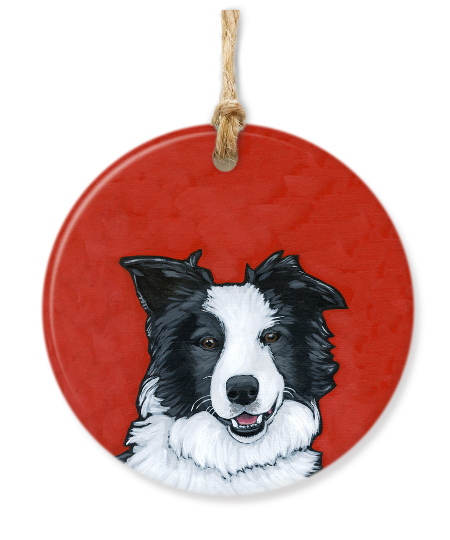 Border Collie Dog Ornament