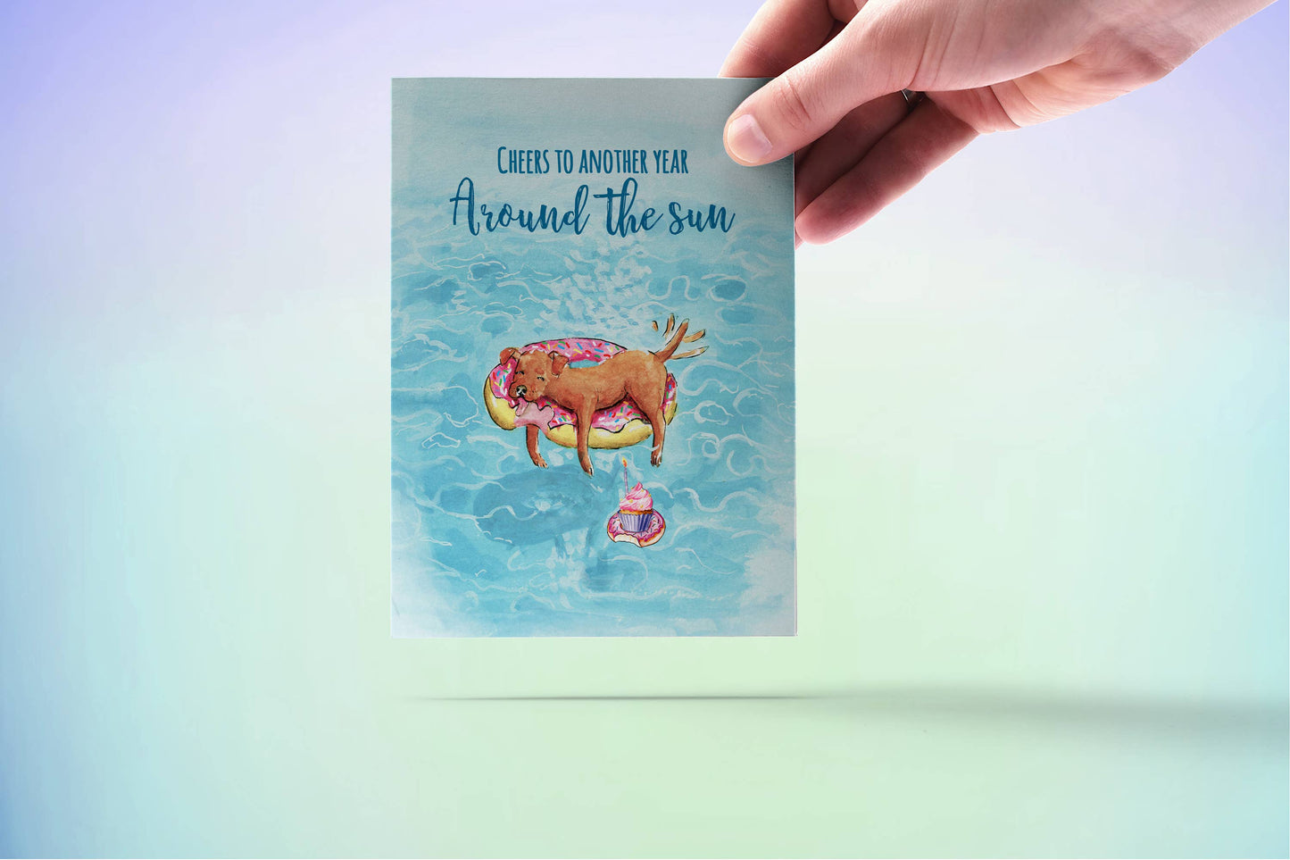 Summer Pool Dog - Funny Birthday Card
