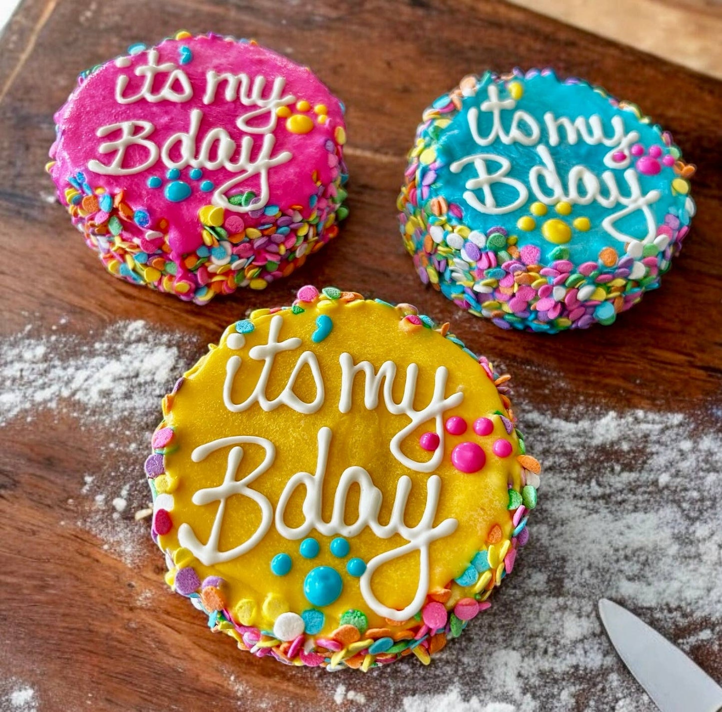 Colorful Confetti Doggie Cake Treat