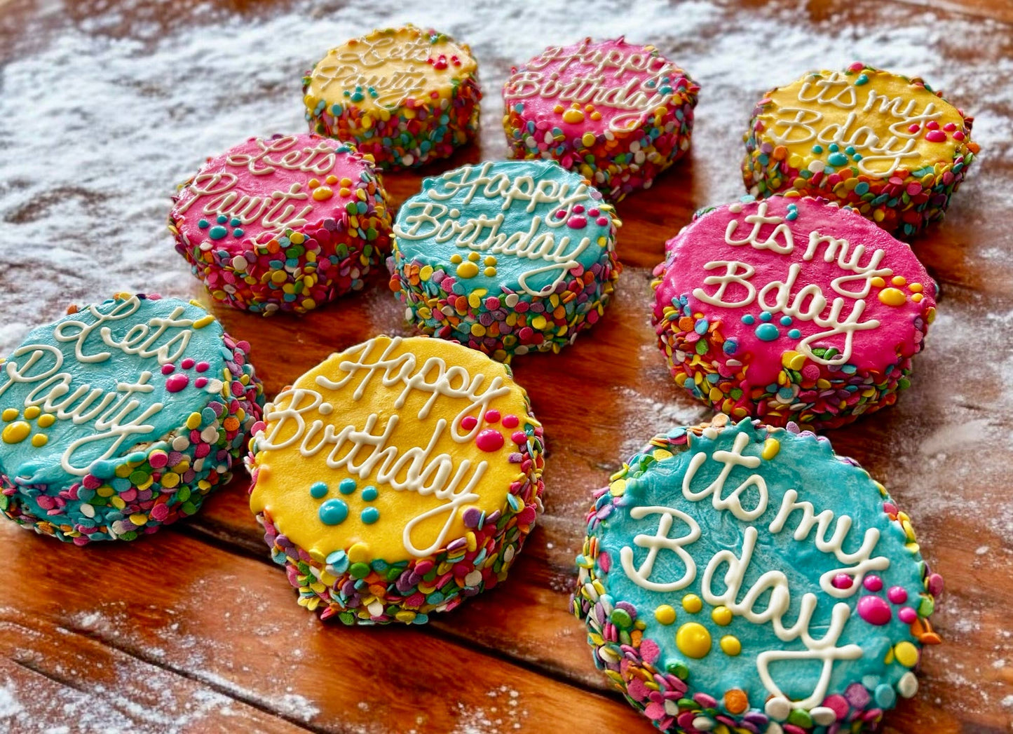 Colorful Confetti Doggie Cake Treat