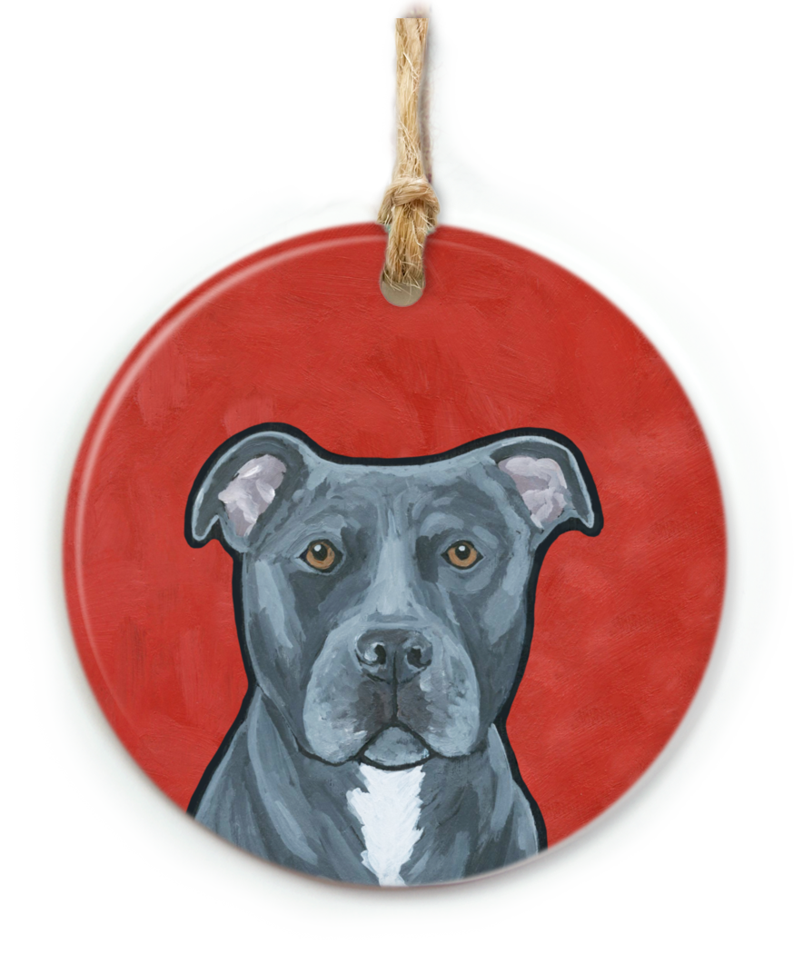 Pit Bull Staffordshire Terrier Dog Ornament