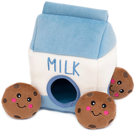 Milk & Cookies Burrow Dog Toy