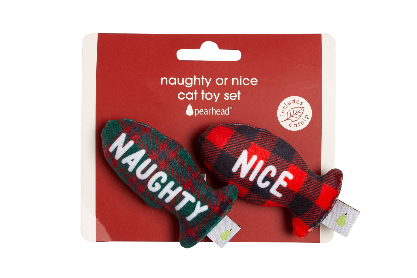 Christmas Naughty & Nice Cat Toys, Set of 2, Holiday Gift
