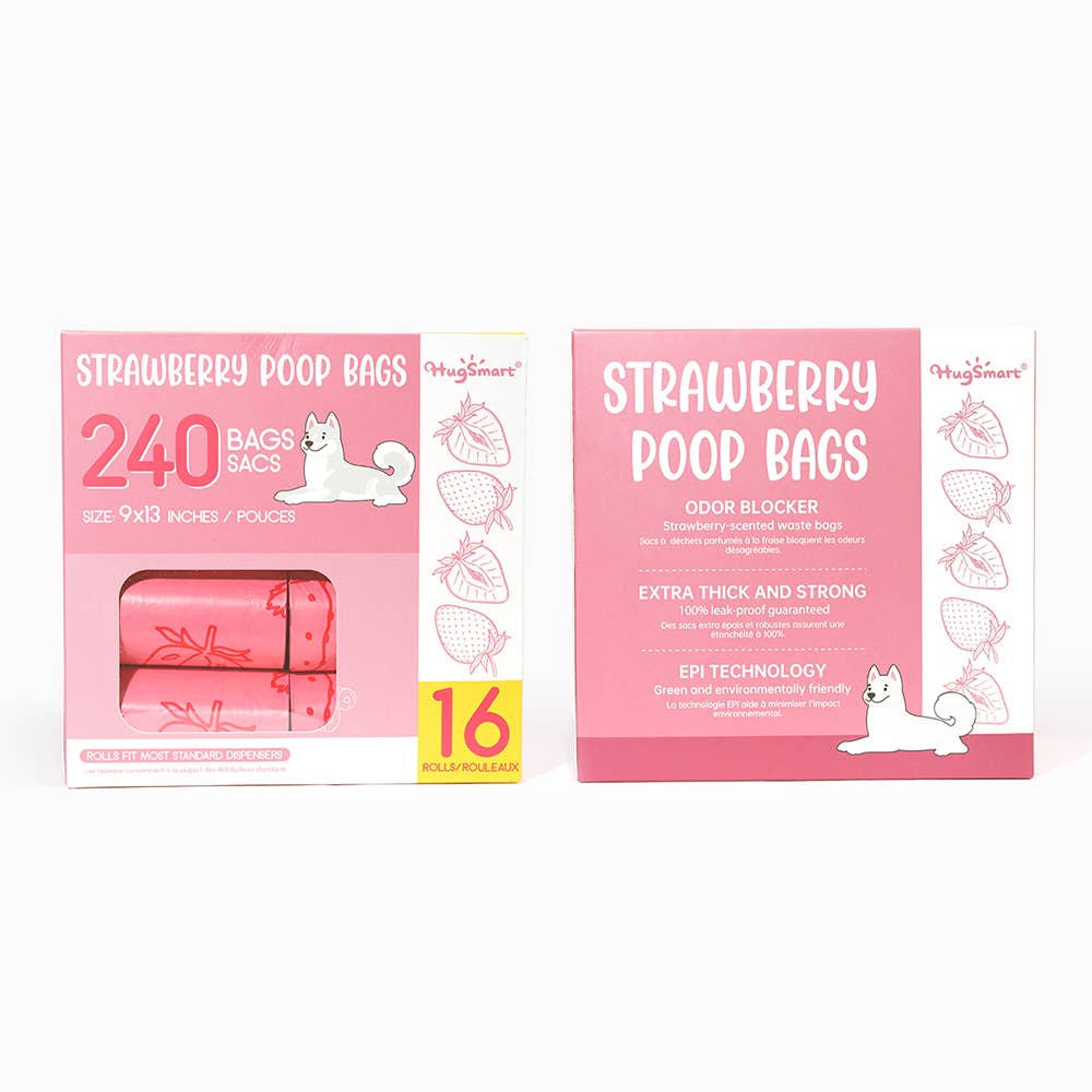 HugSmart Pet - Strawberry
16 Rolls | 240 Bags