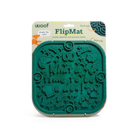 Woof Dog Toy Lick Mat
FlipMat Green