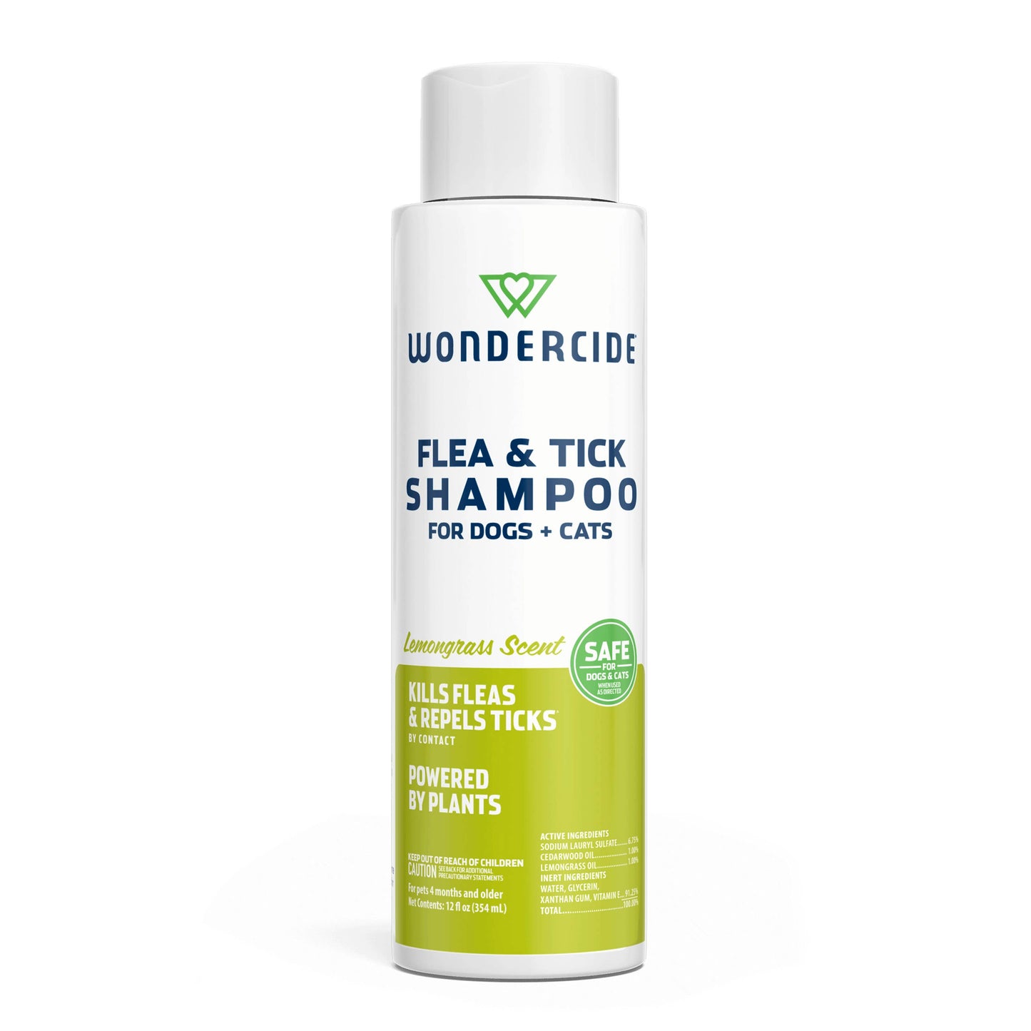 Wondercide Flea & Tick Shampoo Dogs + Cats Lemongrass 12 OZ