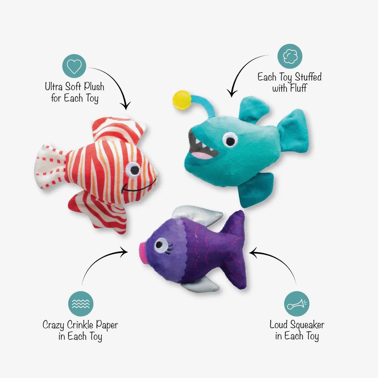 Any Fin is Possible 3pc Dog Toy Set