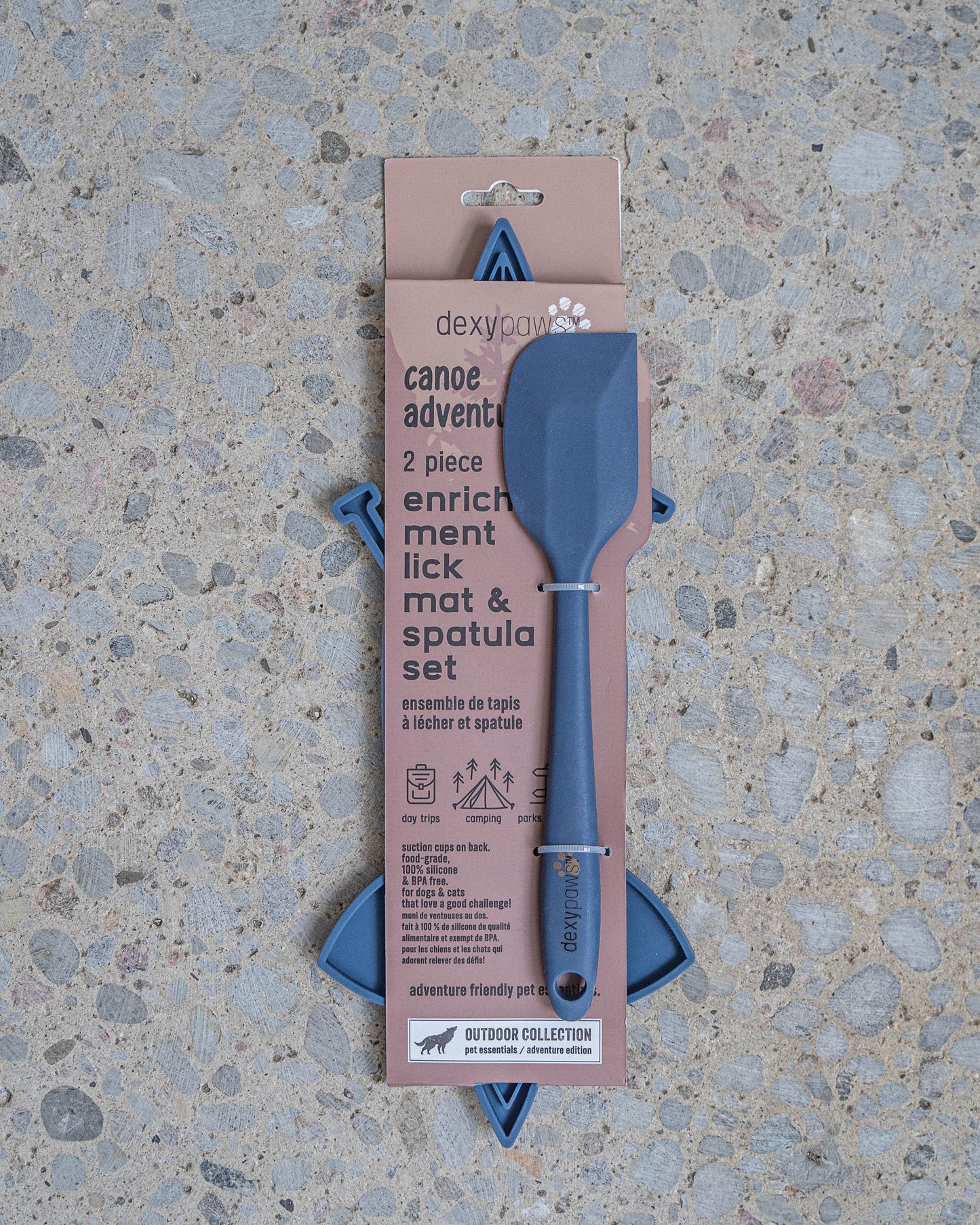 Canoe Enrichment Lick Mat with Silicone Spatula