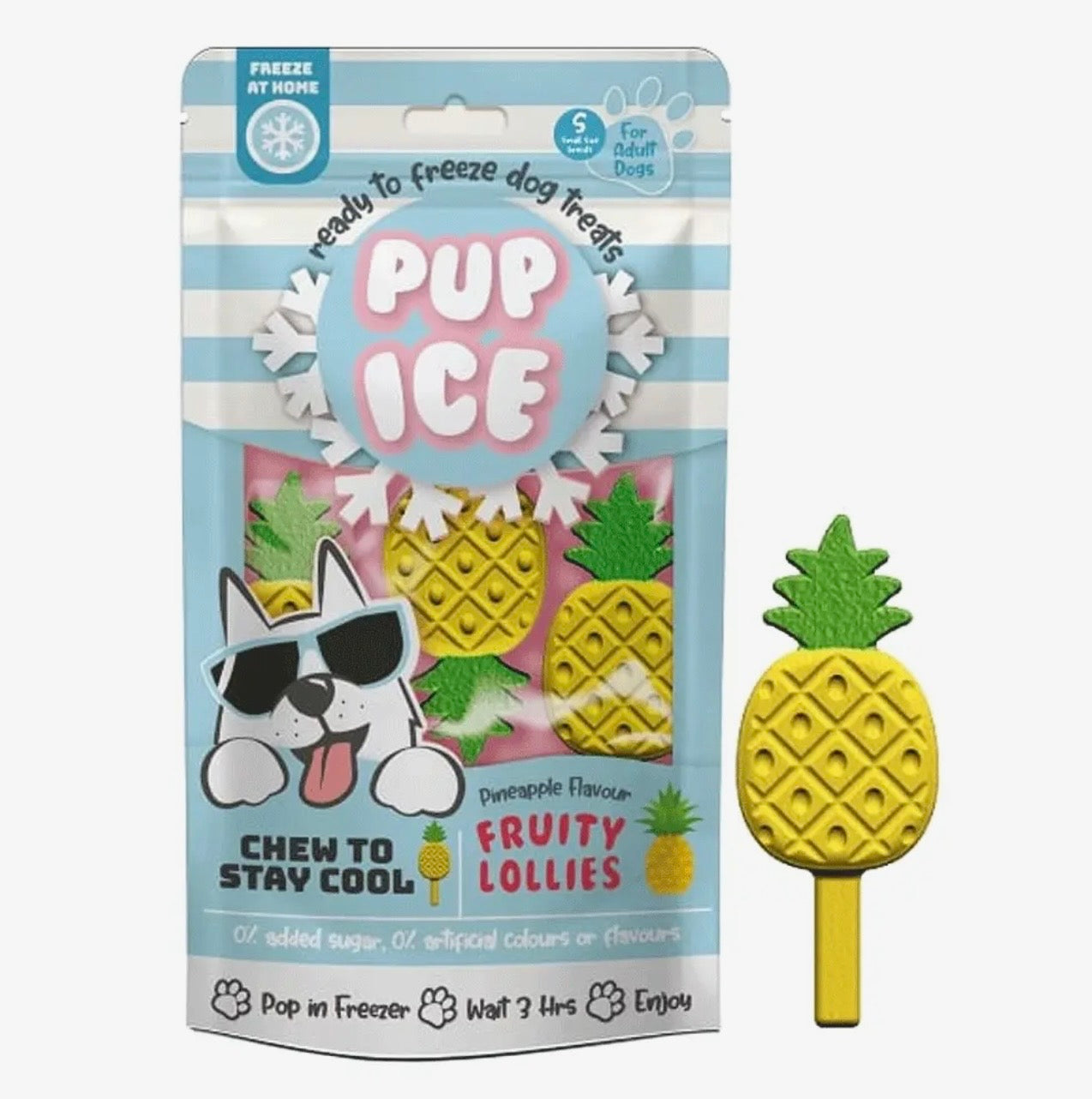 Pup Ice Fruity Lollies Pineapple 3pk