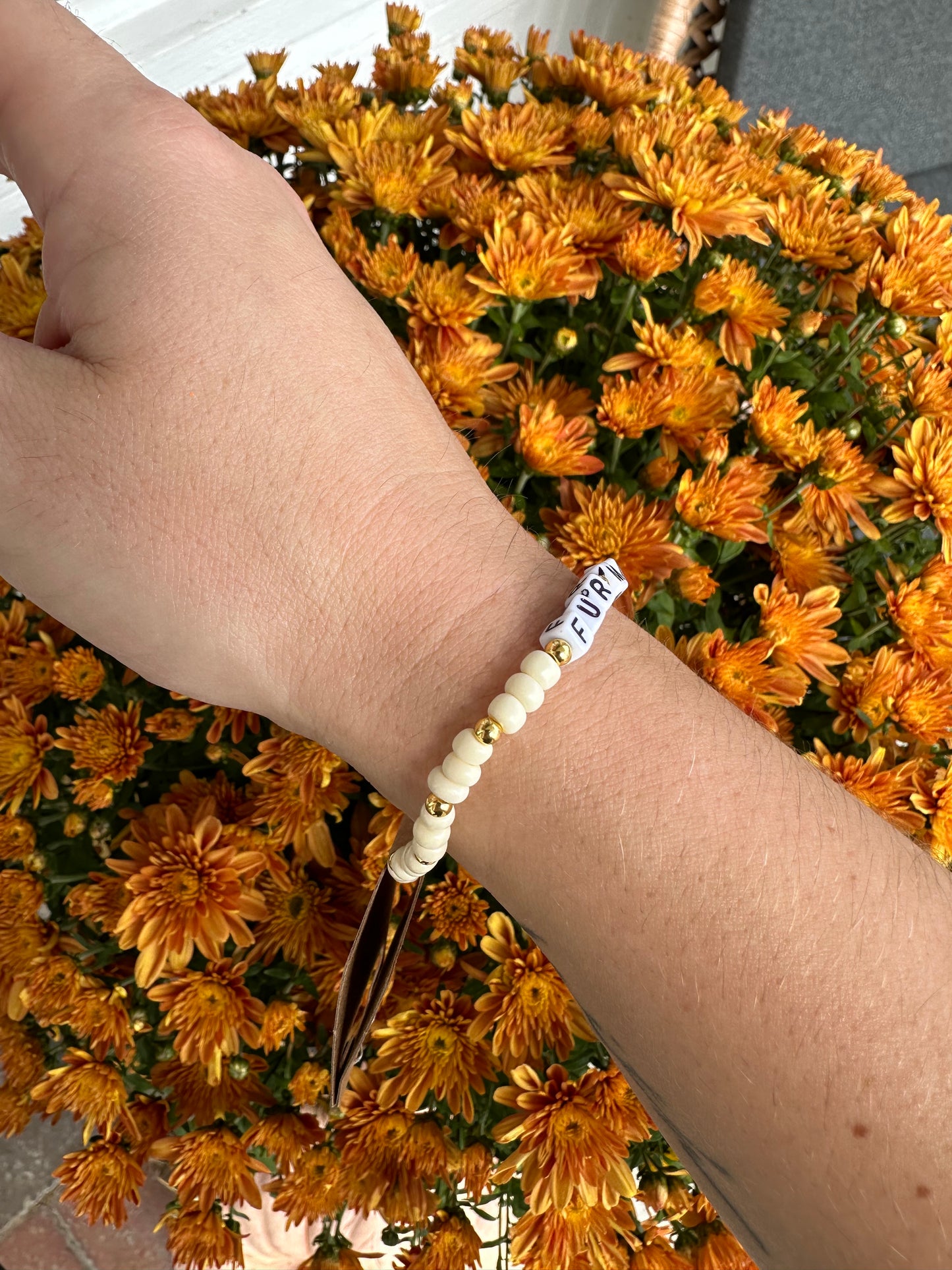 Fur Mom Word Bracelet