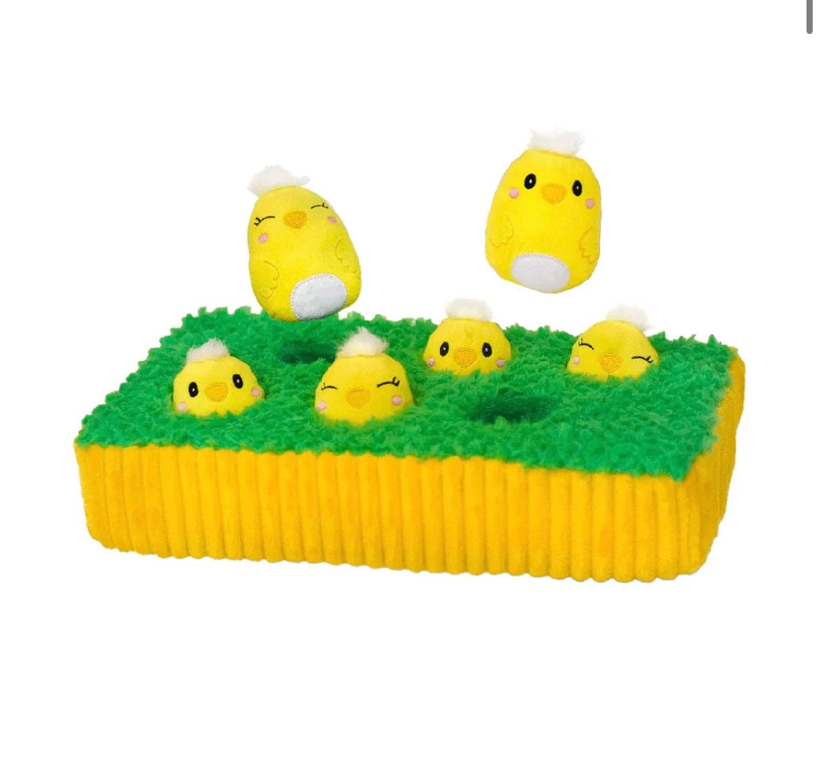 Chicks in the Grass Puzzle Dog Toy