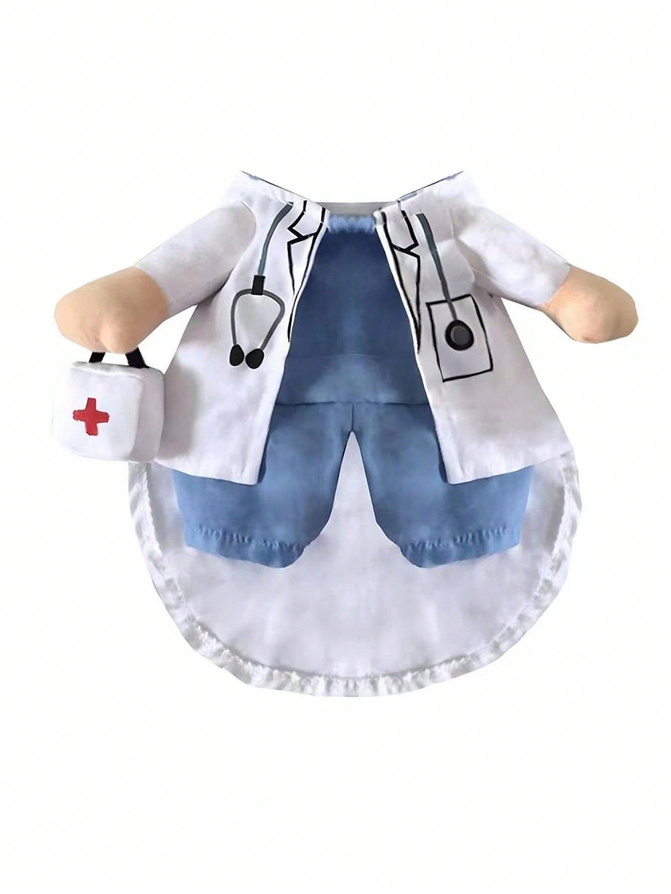 Halloween Funny Pet Costume, Veterinarian Standing Outfit, Pet Transformation Clothes, Silly Upright Dress For Dogs And Cats, Pet Photography Props, Pet Cosplay Apparel, Halloween Party Outfit