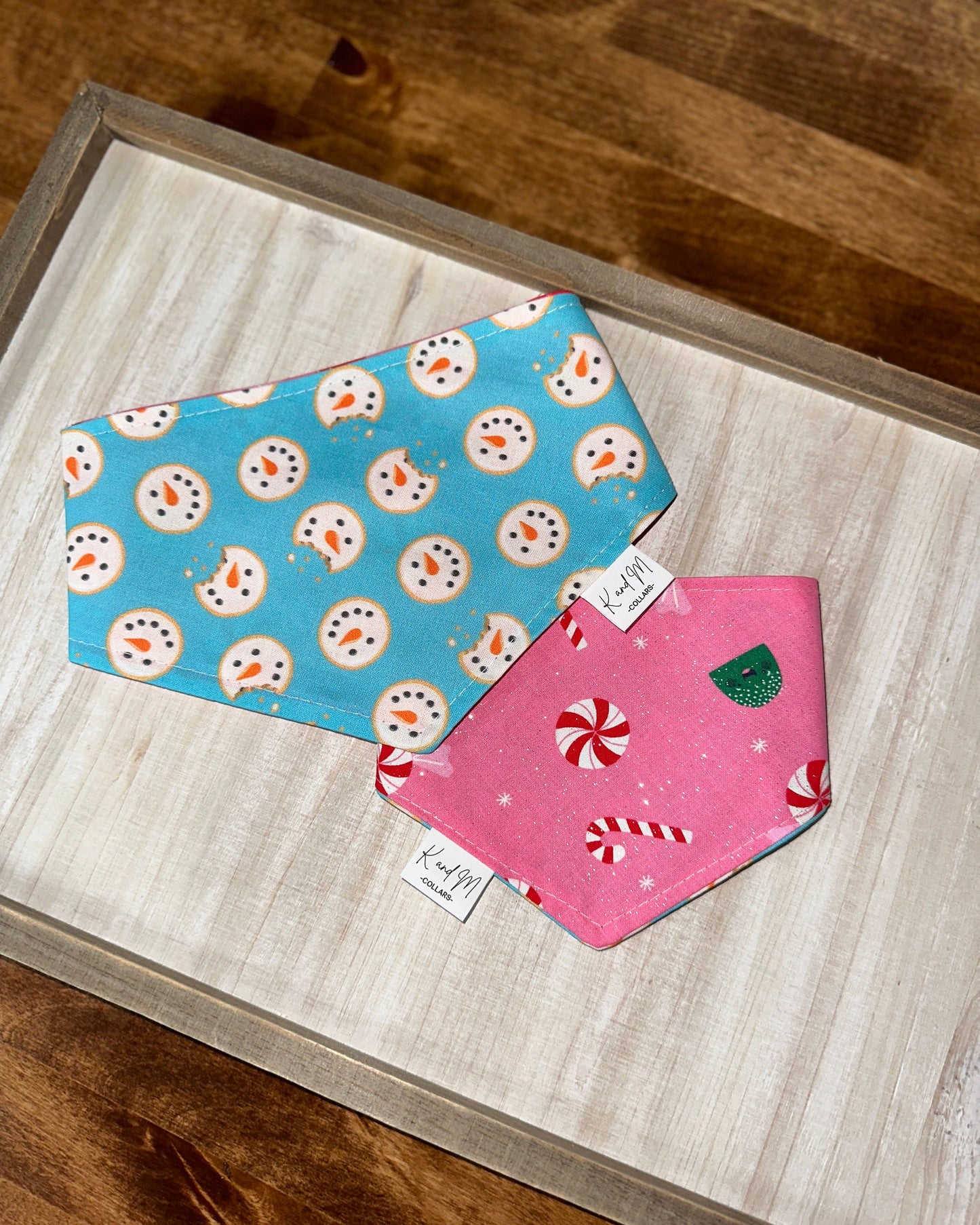 Snowmen Sugar Cookies Reversible Dog Bandana
