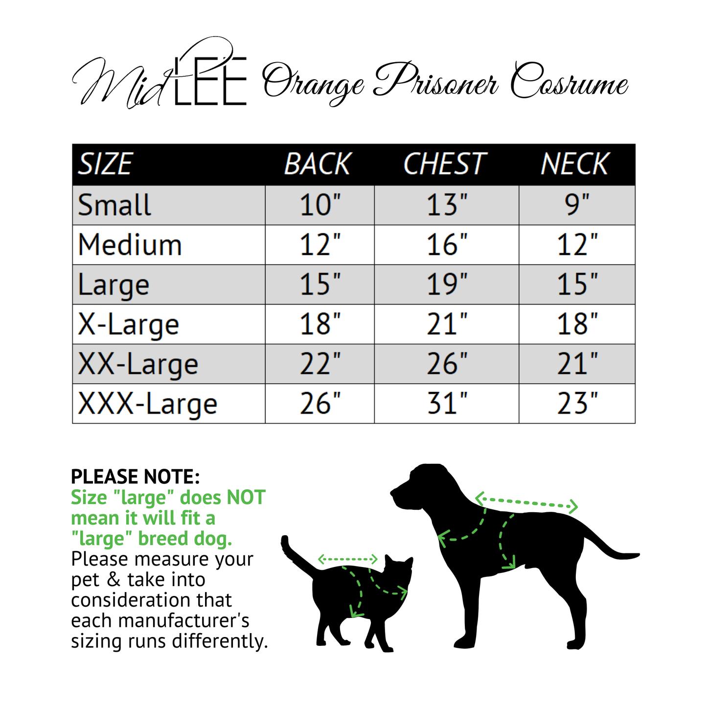 Orange Prisoner Dog Costume