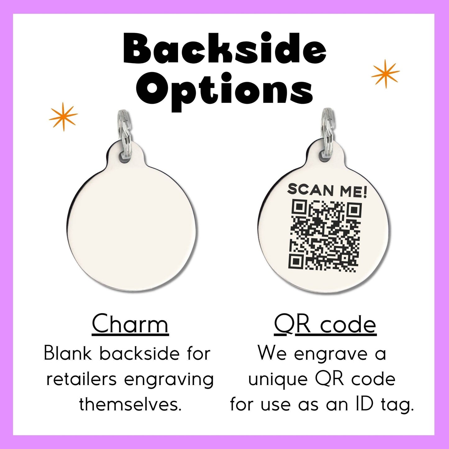 Dog Tag Collar Charm - Invader of Personal Space - QR Code