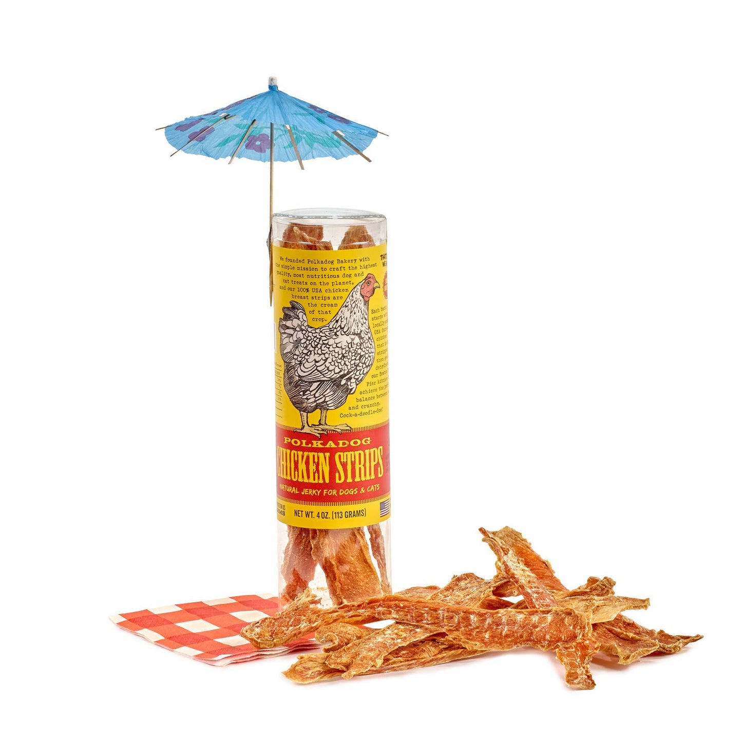 Chicken Strip Jerky - 4oz Tube - Dog & Cat Treats