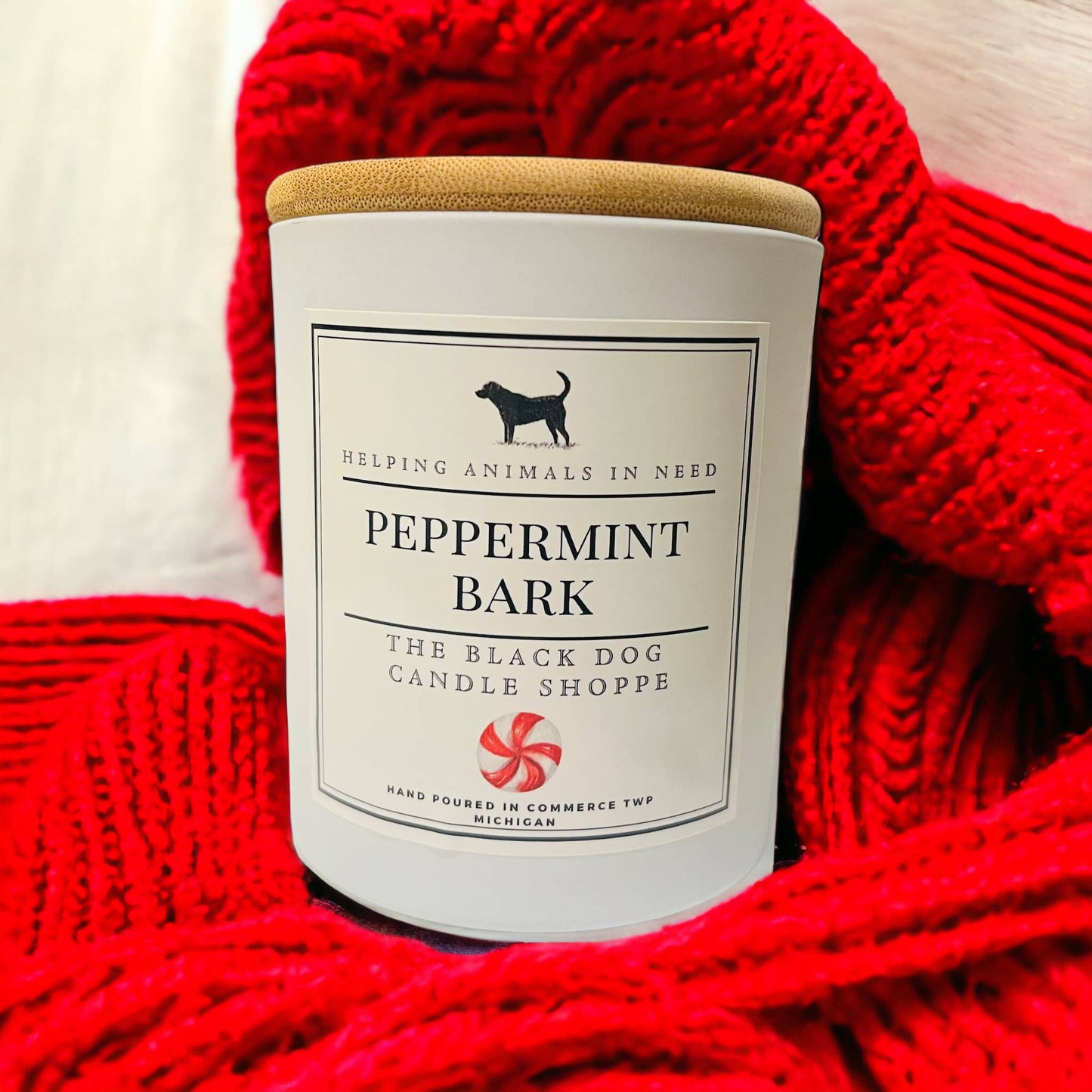 Christmas Candle - Peppermint Bark