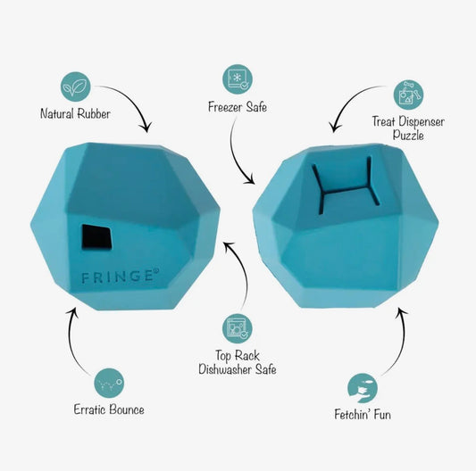 Having A Ball Blue Rubber Dog Toy