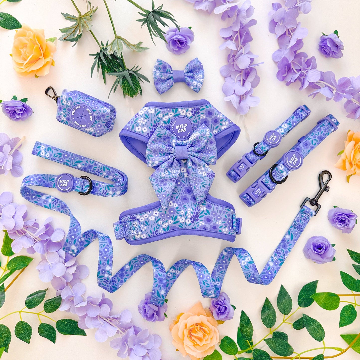 Adjustable Dog Harness: Notting Hill Wisteria