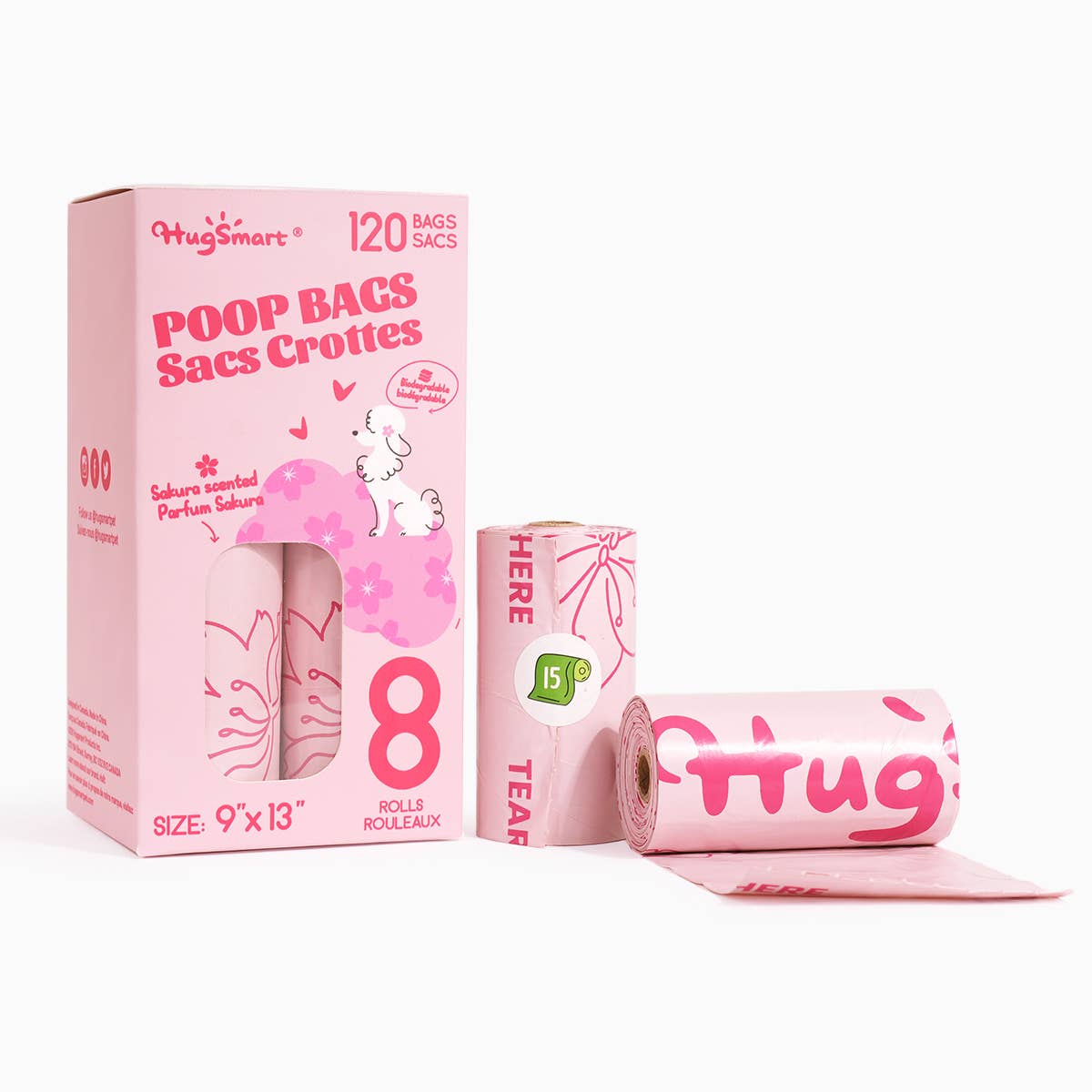 HugSmart Pet - Poop  Bag  | Sakura Poop Bags 8pack
