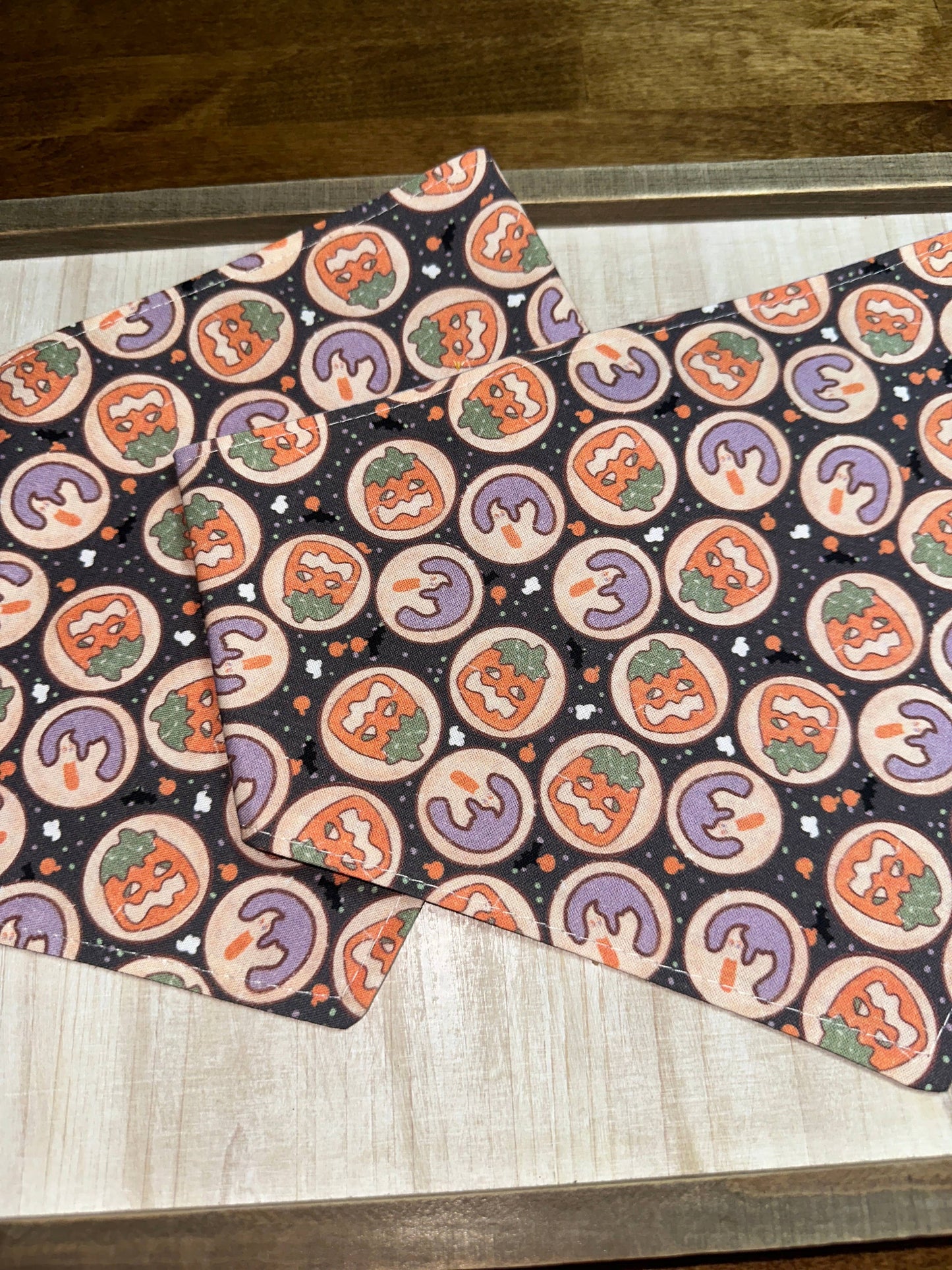 Dark Halloween Cookies Reversible Dog Bandana