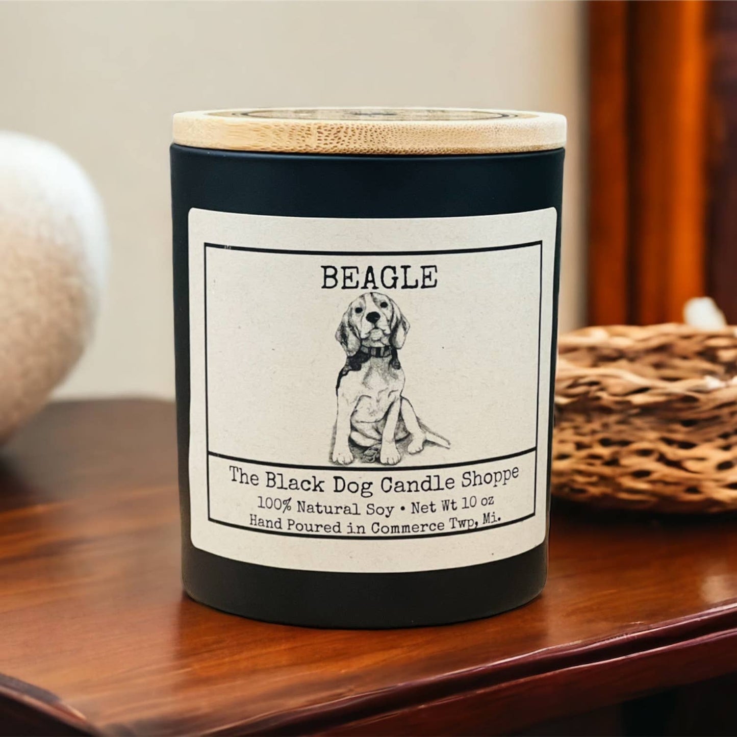 Beagle Dog Breed Themed Candle