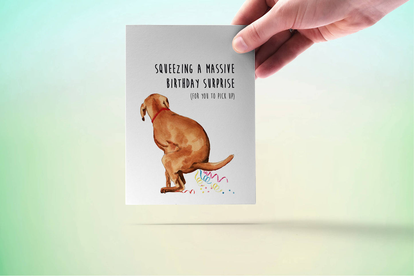 Naughty Dog Surprise Gift - Funny Birthday Card