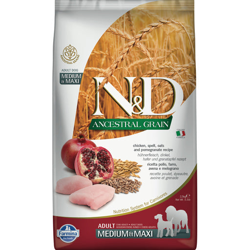 Farmina Dog Dry
ANCESTRAL GRAIN Chicken & Pomegranate Medium Maxi
5.5#