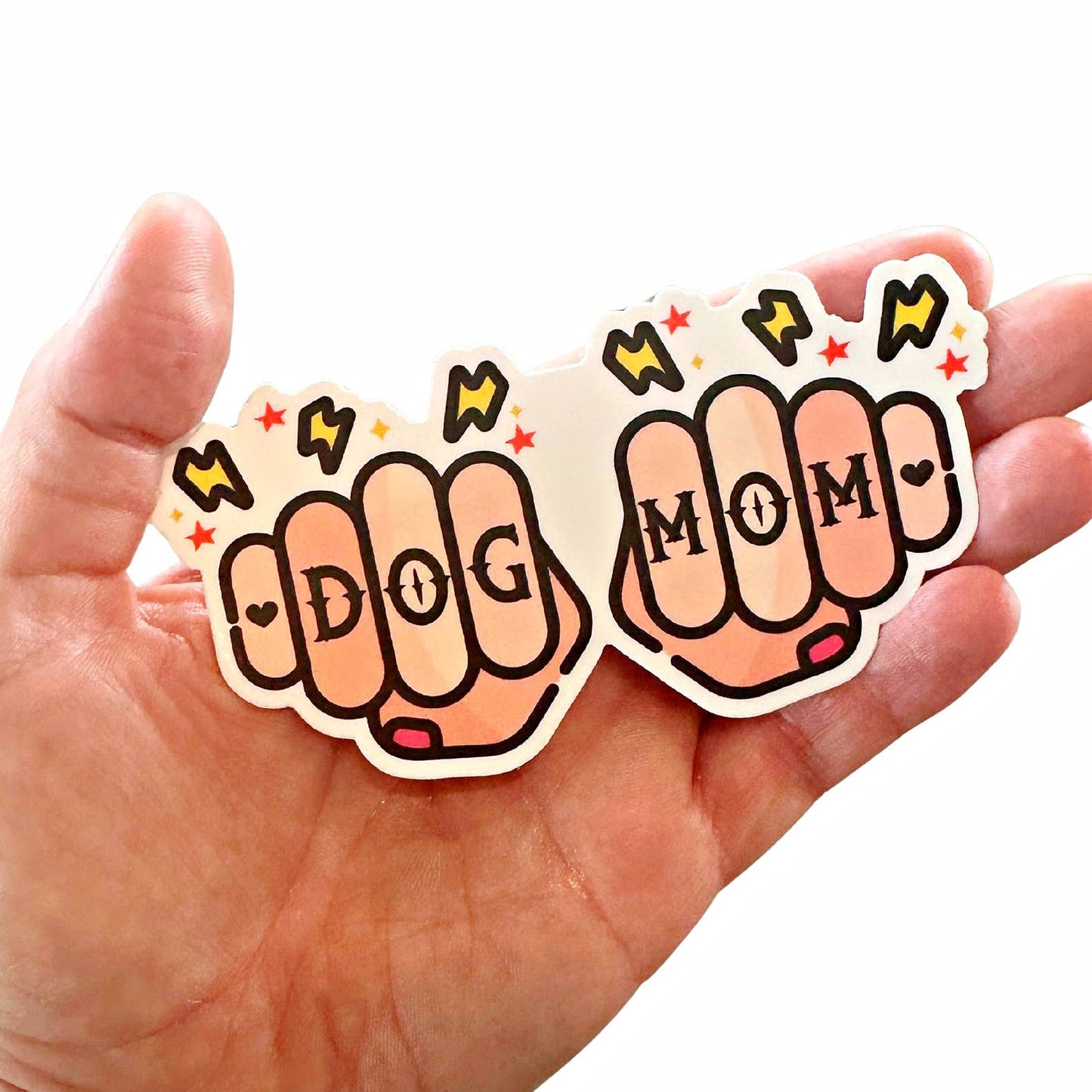 Tattoo Dog Mom Knuckles Sticker 🖤 