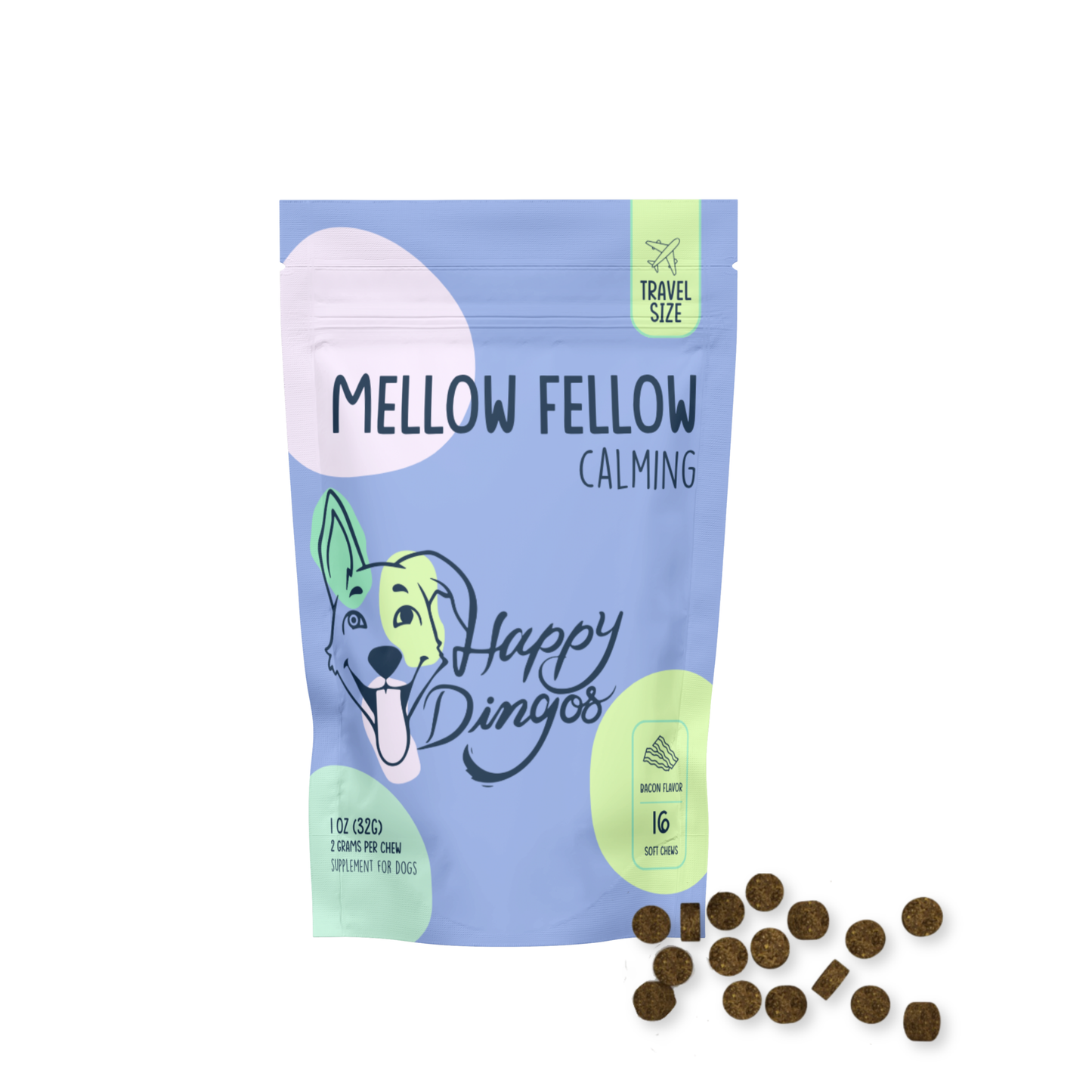 Mellow Fellow Calming Supplement for Dogs - Travel size