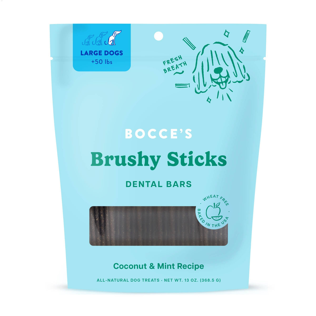 Bocce's Bakery Dailies Brushy Sticks Dog Dental Treats