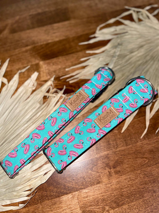 Flamingo Float Dog Collar