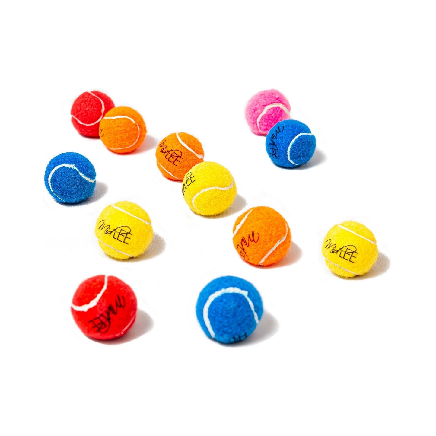 Midlee Mini Dog Tennis Balls Bulk 25-Pack (Assorted Colors)