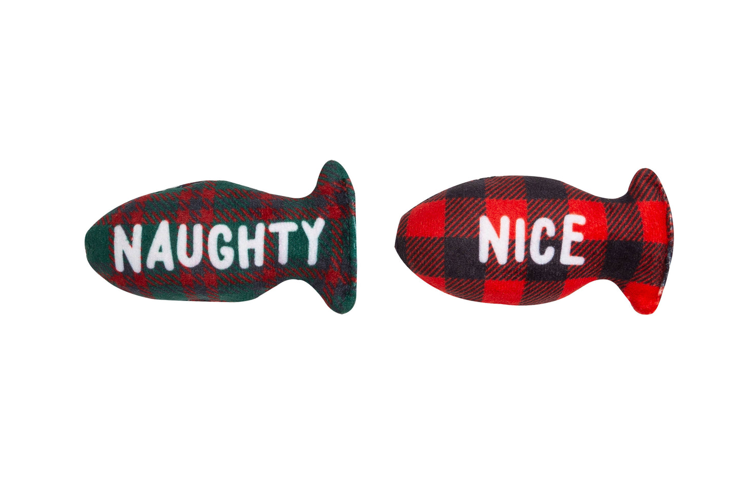 Christmas Naughty & Nice Cat Toys, Set of 2, Holiday Gift