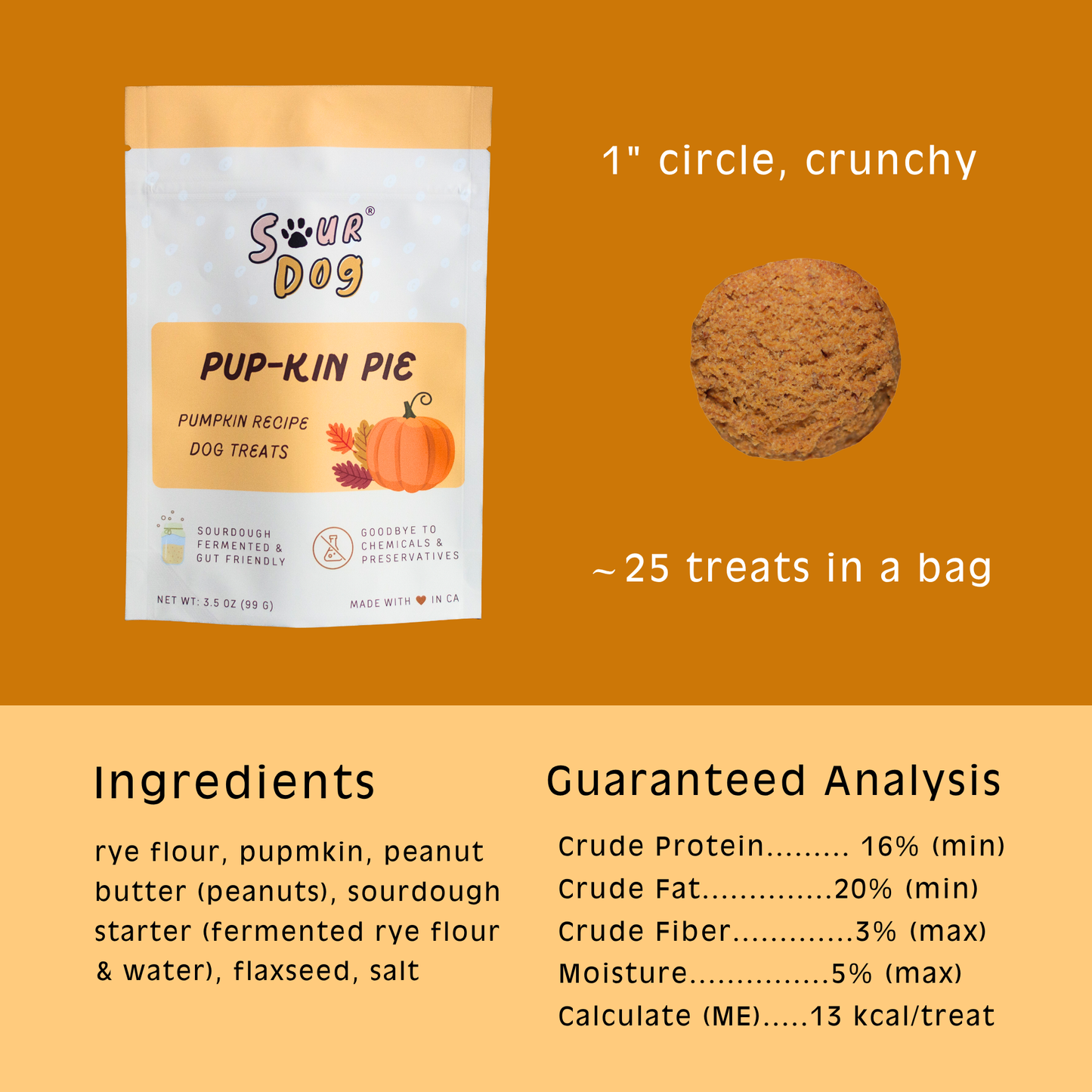 Pup-kin Pie - Pumpkin Sourdough Dog Treats