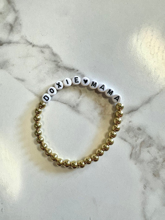 Doxie Mama Word Bracelet
