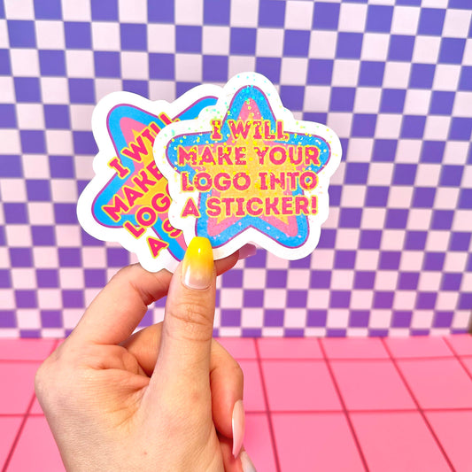 Custom Logo Waterproof Vinyl Sticker (Your Design)