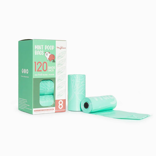 HugSmart Pet - Mint Poop Bags
8 Rolls | 120 Bags