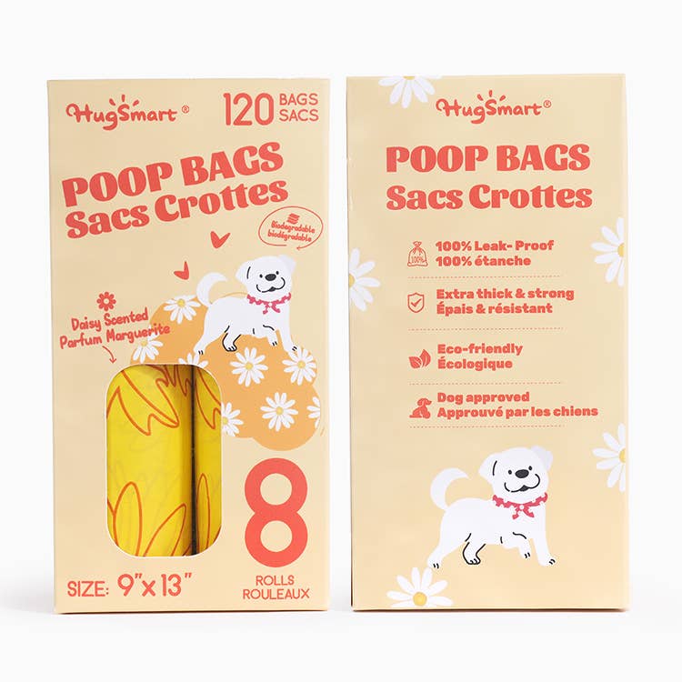 HugSmart Pet - Poop  Bag  | Daisy Poop Bags 8pack